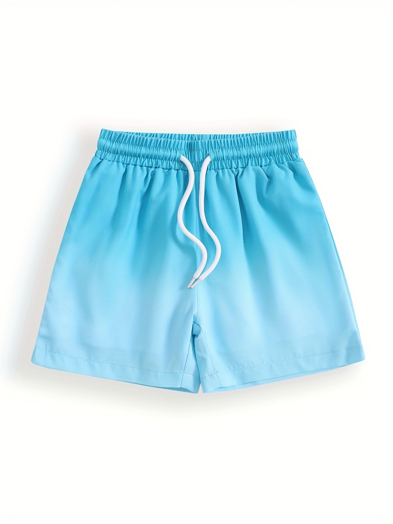Boys Swim Trunks Gradient Print Elastic Waist Beach Pants