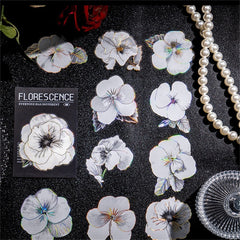 20 Sheets DIY Light Plant Flowers Stickers 9.4cm x 16.2cm