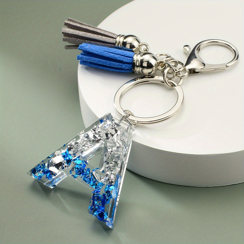 Initial Letter Keychain Resin English Letter Shape Keychain Pendant