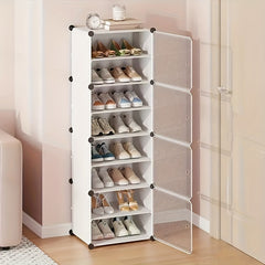 Vertical Shoe Rack with Door, Entryway Shoe Storage Cabinet