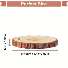 10pcs 7-9" Natural Wood Slices Unfinished, DIY Arts, Rustic Wedding Decor