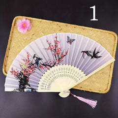 Bamboo Folding Fan Chinese Style Small Fan Student Gift