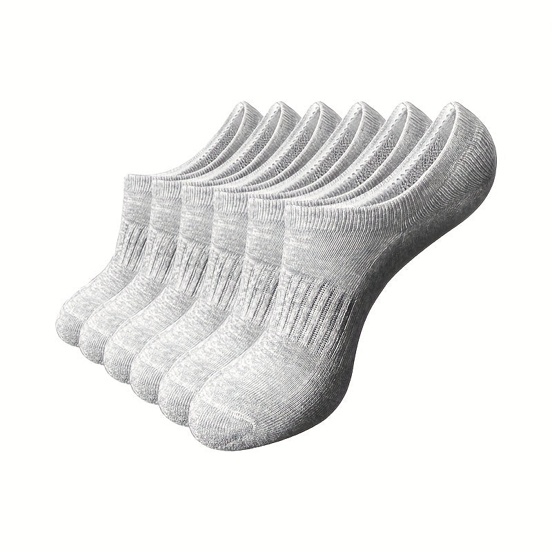 6 pairs Breathable Anti Slip Men's No Show Socks