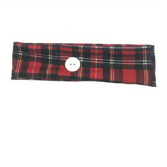 Plaid Knotted Headband Sports Sweatband Hair Band Hair Accessories