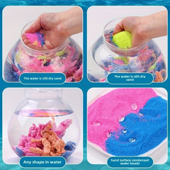 4pcs Waterproof Sand Portable Bag Sensory Games Pink Purple