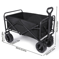Heavy Duty Collapsible Folding Wagon With Drink Holders