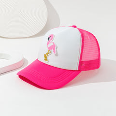 Pink Flamingo Baseball Cap Animal Pattern Hat For Women Girls