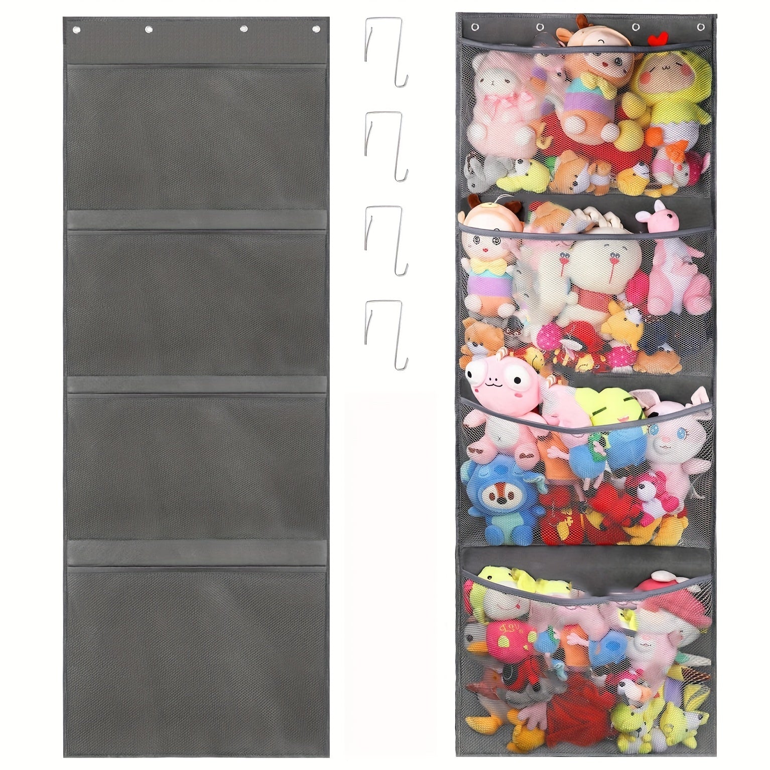 Over Door Stuffed Animal Storage Holder Hanging Toys Organizer