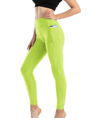 High Waist Honeycomb Leggings for Women