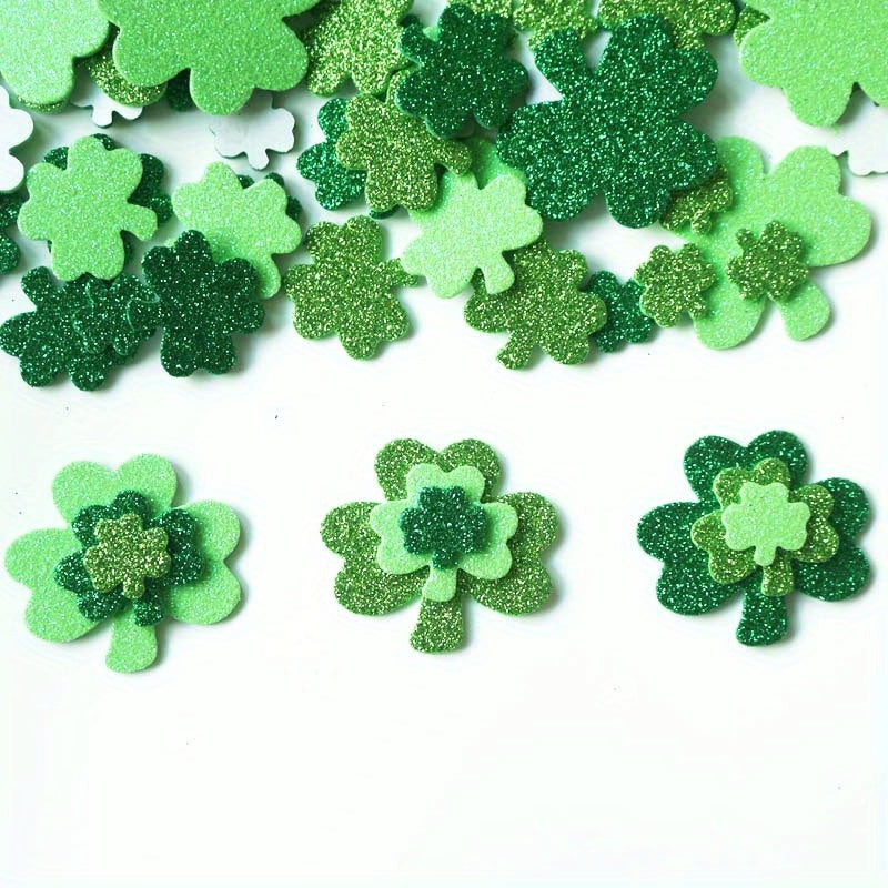 80pcs St Patrick's Clover Stickers Shamrock Seal Labels Adhesive Label