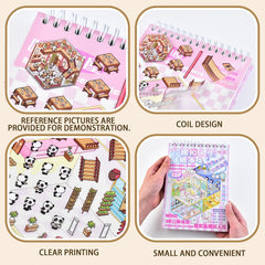 56pcs 3D Life Stickers DIY House Decals Self Adhesive Scenes for Scrapbook