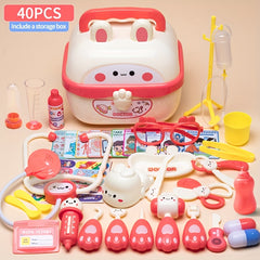 Pink Pretend Doctor Toy Playset for Kids
