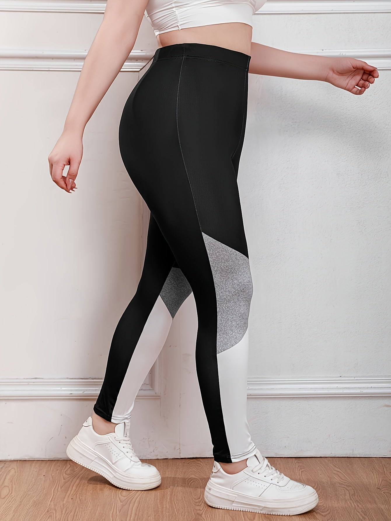  Colorblock High Waisted Leggings