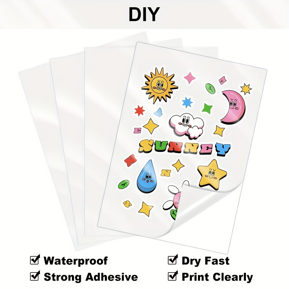 10pcs A4 Clear Sticker Paper Inkjet Printer Label Waterproof