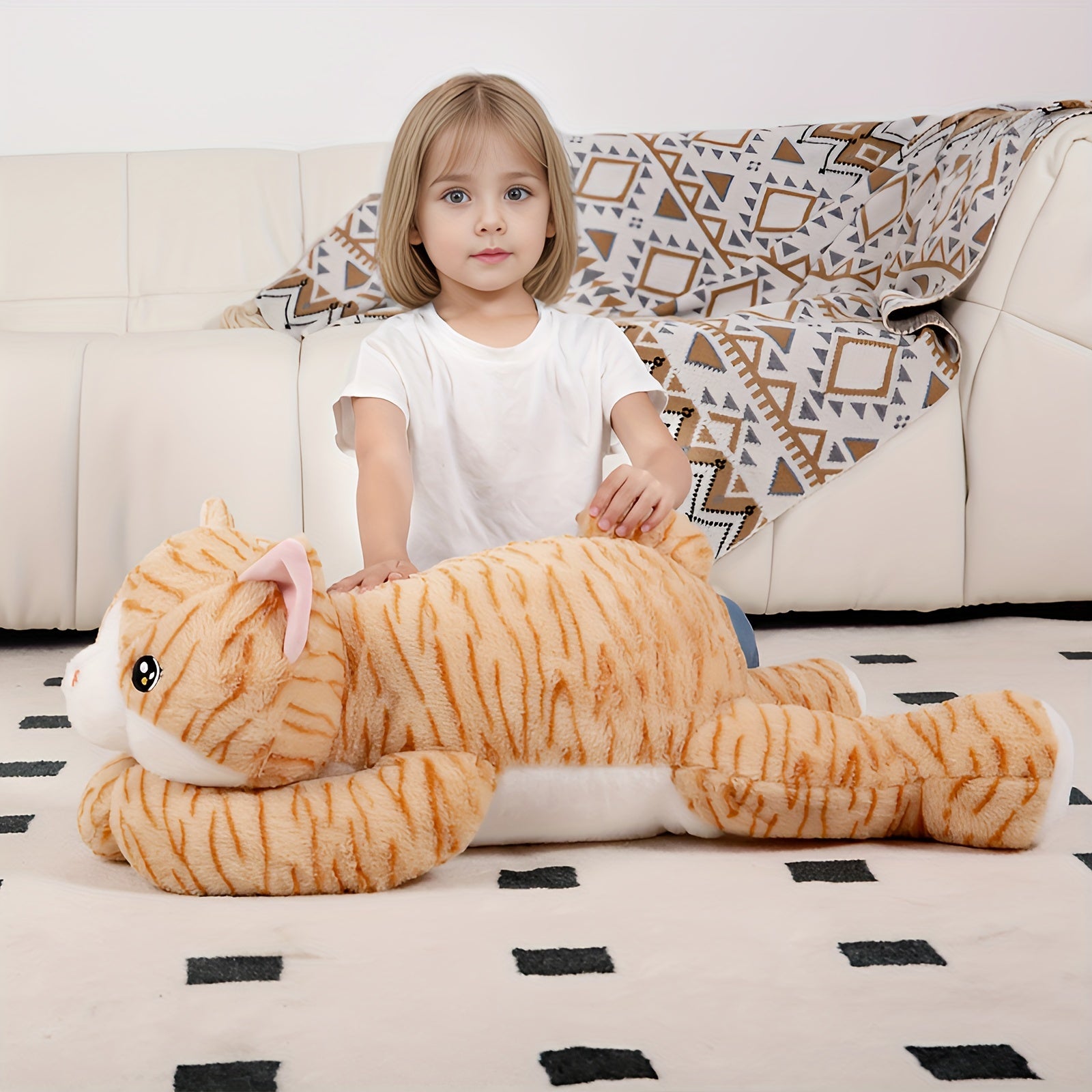 32 Inch Giant Soft Cat Plush Toy - Adorable Cuddle Pillow