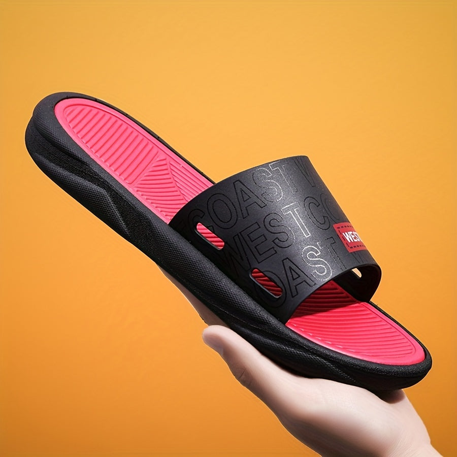 Men's Casual Non Slip Slides Open Toe Slippers for Indoor Outdoor