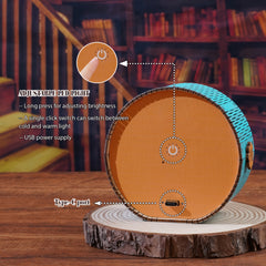 3D Wooden Puzzle Night Light Sailing in Stormy Seas Touch Switch