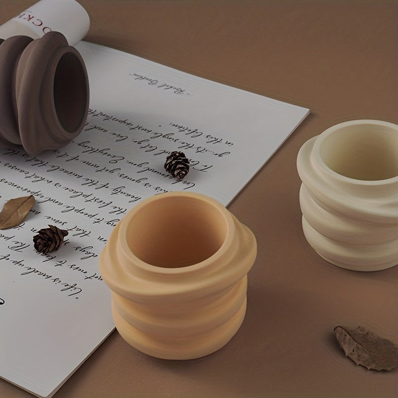 DIY Gypsum Candle Holder Silicone Mold for Wax Making