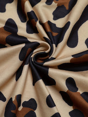 Casual Pajamas Set Women's Plus Leopard Heart Print