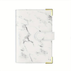 A6 Binder 6 ring Planner Marbled PU Leather Loose leaf Notepad