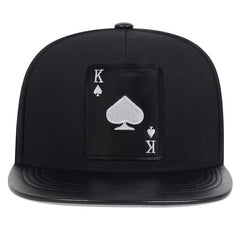 Men's Hip Hop Playing Card PU Leather Baseball Cap