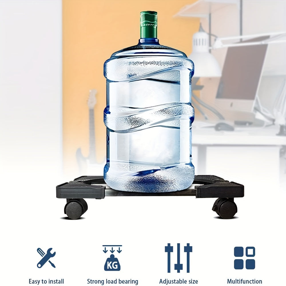 Adjustable Computer Tower Stand with 4 Wheels, Fits Most PC