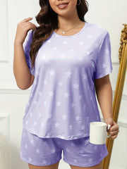  Star Print Tee & Shorts Set for Women