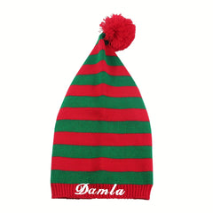 Personalized Christmas Knitted Hat with Custom Embroidery