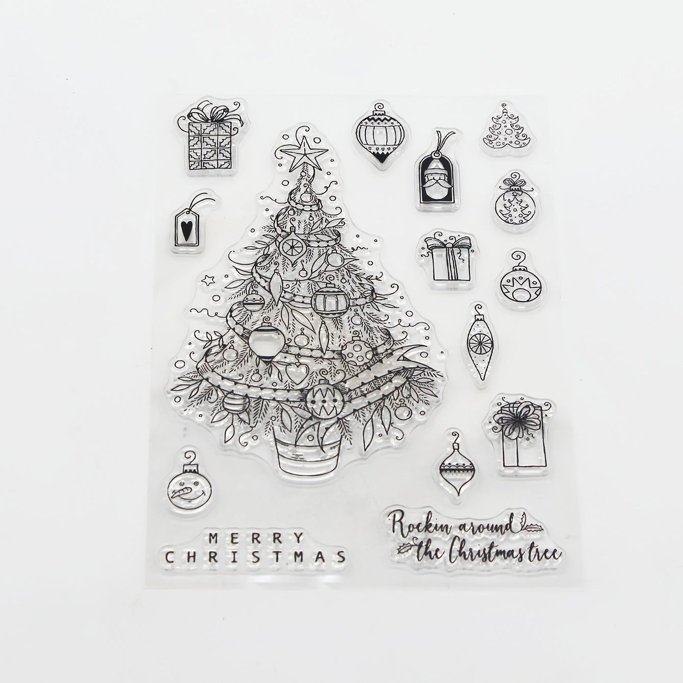 Christmas Stamp Painting Tool DIY Scrapbook Decoration Silicone Stamp