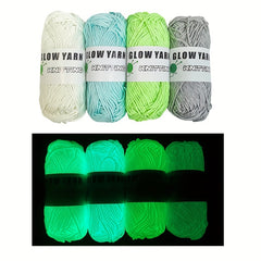 Glow In The Dark Hand Knitting Yarn 100% Polyester 50g 53m