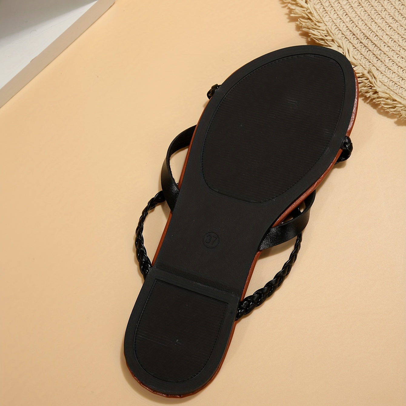 Women's Braided Cross Strap Slide Sandals Flat Summer Shoes