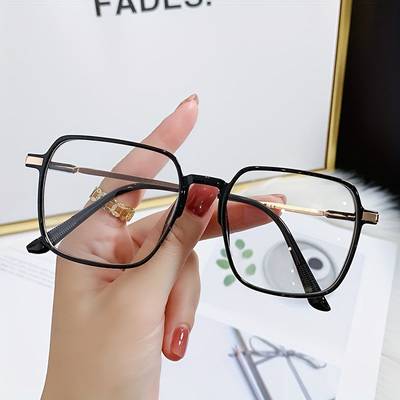 Jelly Anti Light Glasses Square Clear Lens Glasses