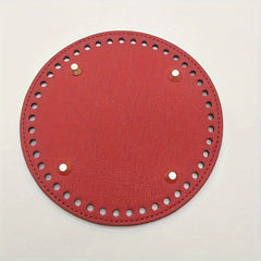 PU Leather Handbag Bottom With Holes Rivet for DIY Bags