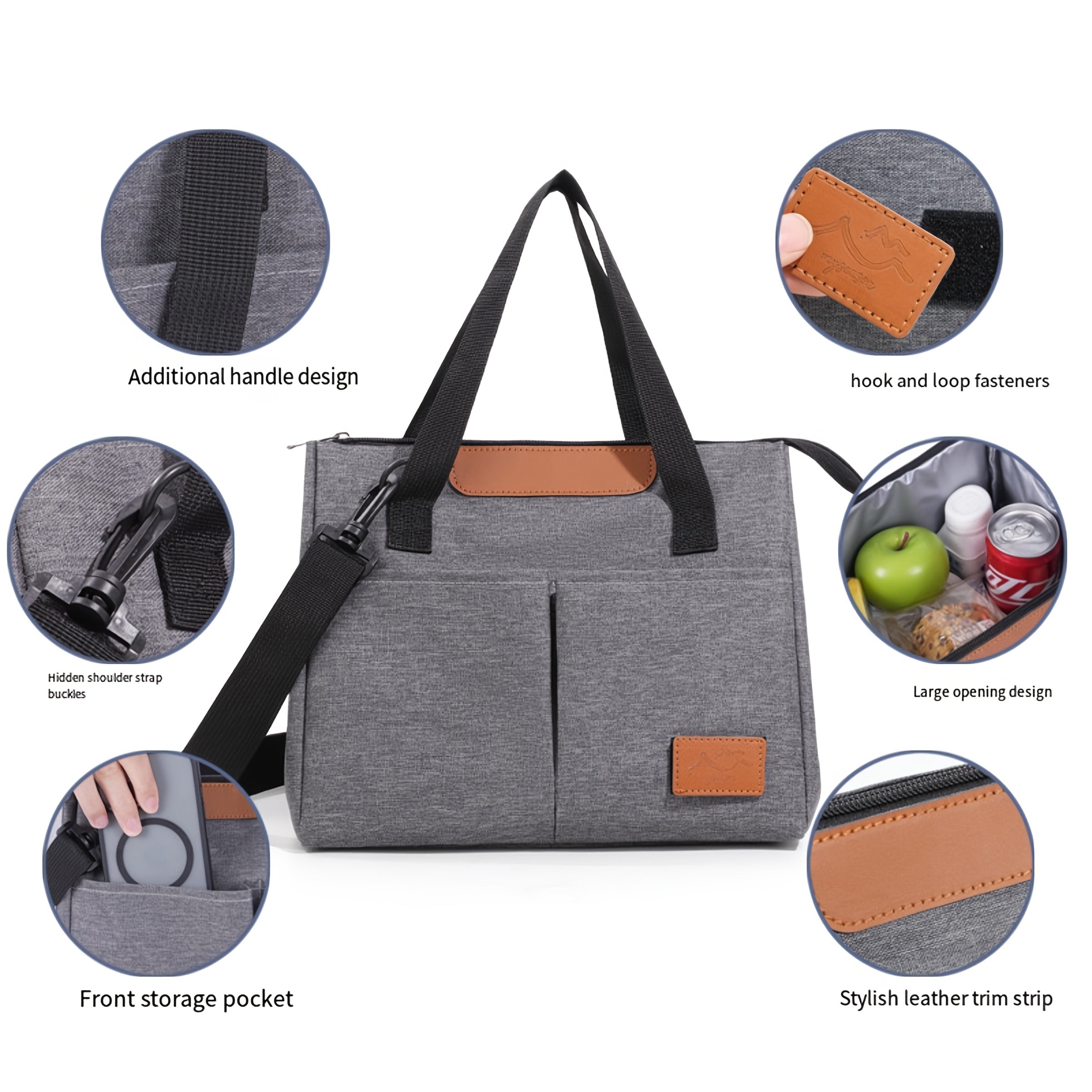 Foldable Insulated Lunch Bag Leak Proof Portable Cooler