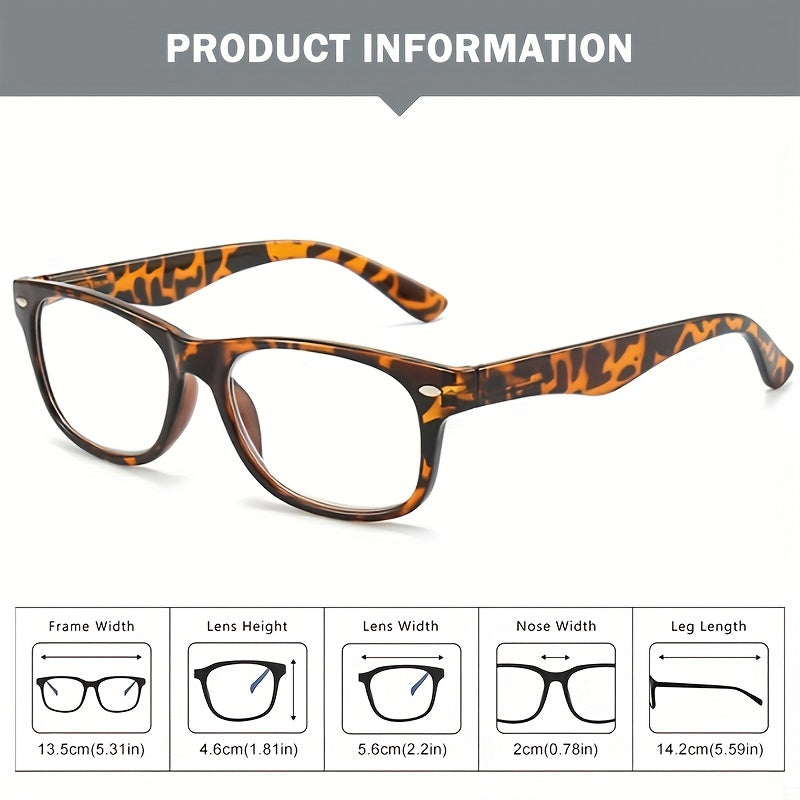 Men's Anti Light Round Frame Reading Glasses