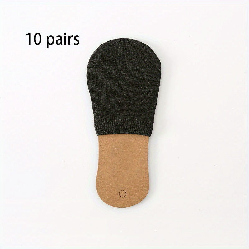 10 Pairs Invisible Half Palm Socks for Women