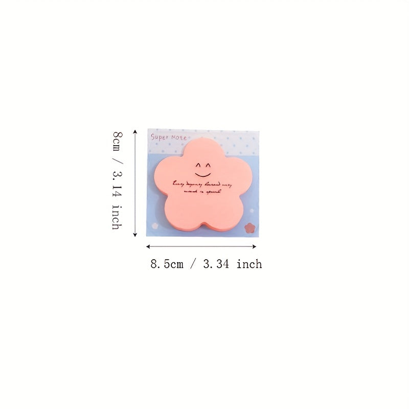 Fluorescent Sticky Notes Cartoon Notice Sticker 30 Sheets 8.5x3.34 Inch