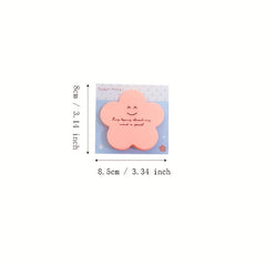 Fluorescent Sticky Notes Cartoon Notice Sticker 30 Sheets 8.5x3.34 Inch