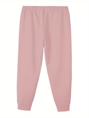  Art Letter Print Liner Fleece Joggers With Pockets