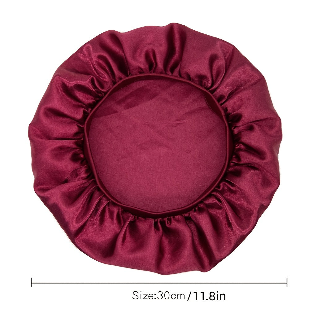 Satin Bonnet for Nighttime Sleeping & Showering