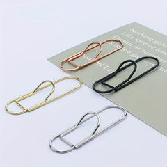 4pcs Metal Pen Clips Bookmark for Notebooks Paper Clip Stationery Tool