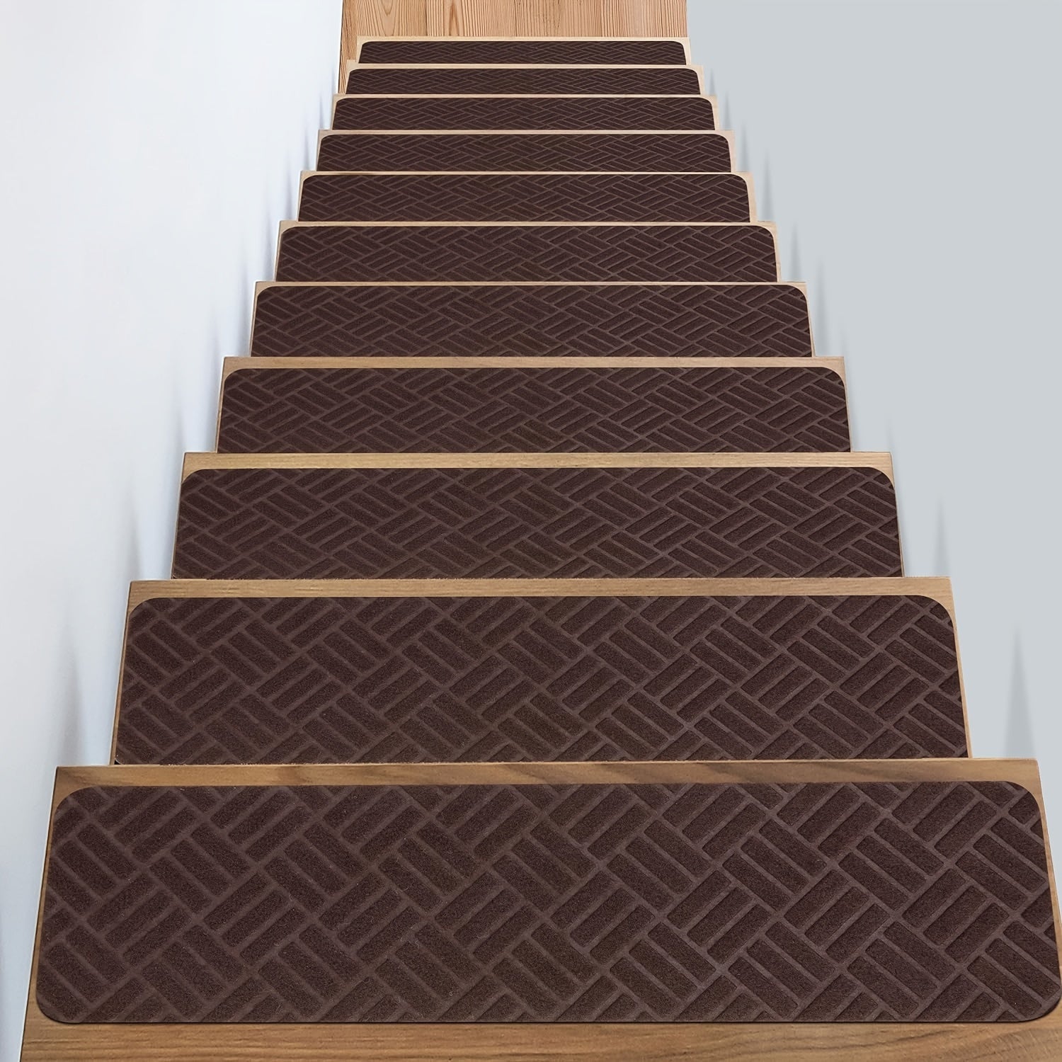 Non Slip Stairs Carpet Tape For Hardwood Floors Soft Peel And Stick Brown