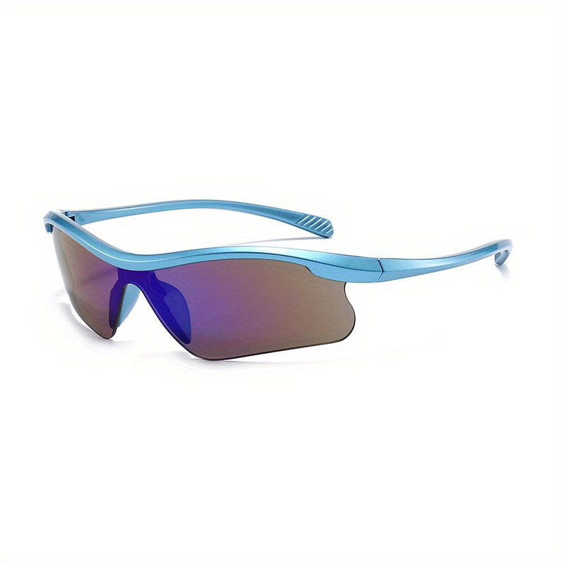 Y2K Wrap Around Sports Sunglasses Semi Rimless Outdoor Glasses UV400