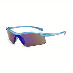 Y2K Wrap Around Sports Sunglasses Semi Rimless Outdoor Glasses UV400