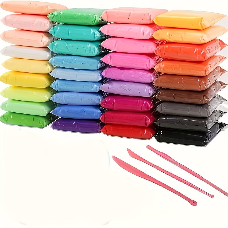 24 36 48 DIY Lightweight Clay Set Kids Art Supplies Modeling Soft Play