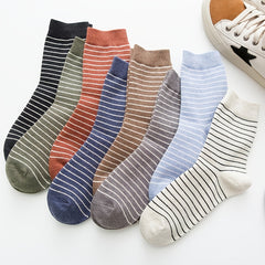 4 Pairs Striped Sports Socks for Women