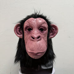 Realistic Chimp Mask with Hair for Halloween Parties