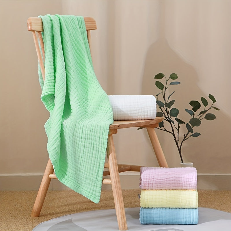 Baby Cotton Gauze Bath Towel Newborn Seersucker Quilt