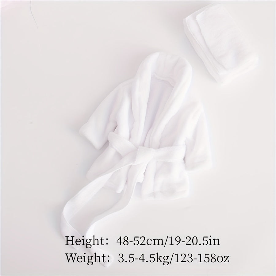 Newborn Photography Props Baby Bathrobes Bath Towel Hooded Robe