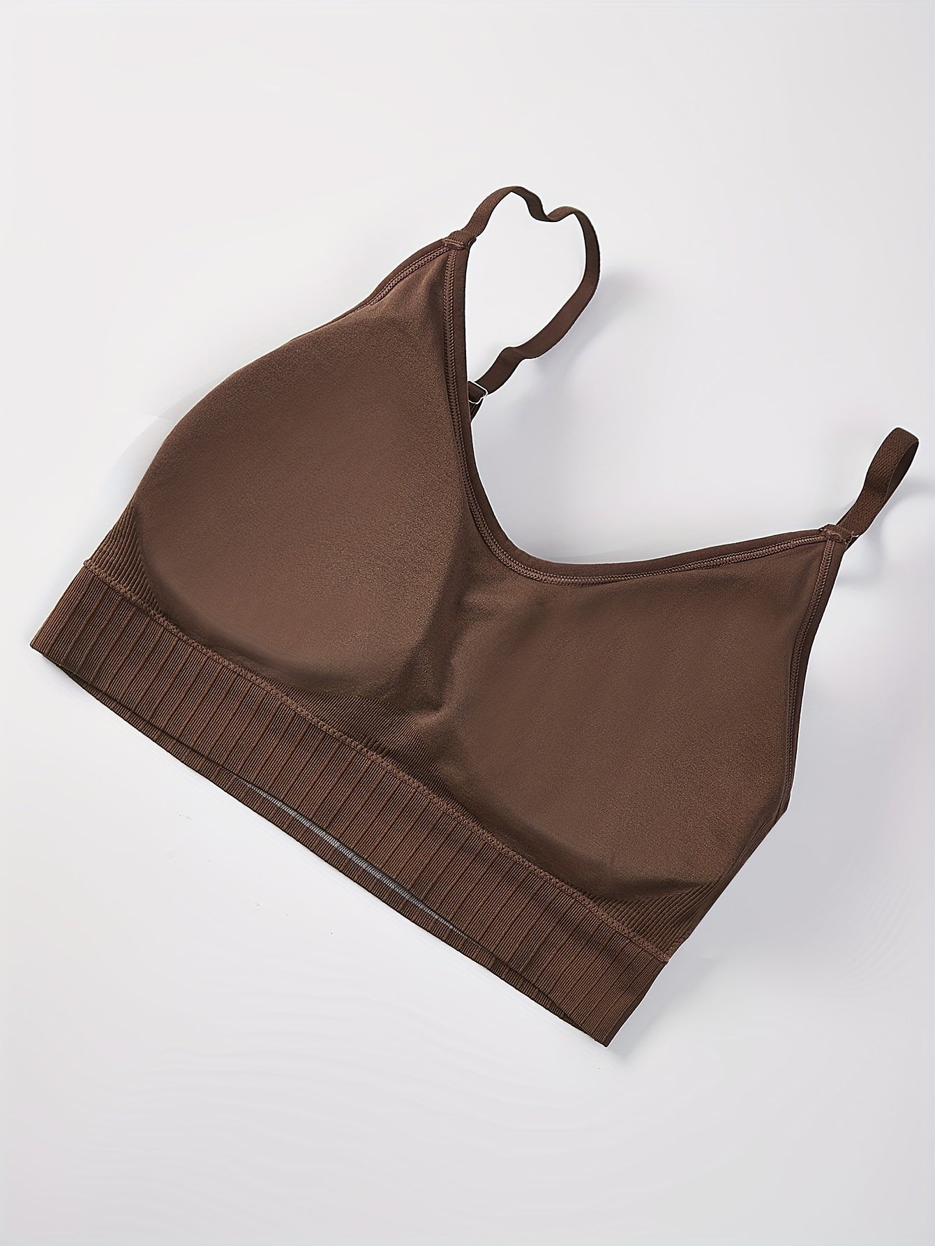 Plus Size Striped Wireless Sports Bra & Panty Set
